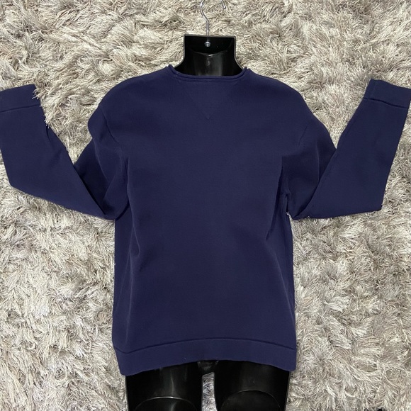 Tommy Hilfiger men blue, red, white 100% cotton, crew neck sweater. Size L. Used - Picture 5 of 11